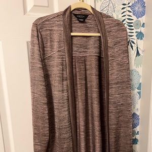 Extra long open face cardigan